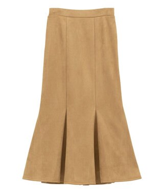 Green Parks なめらかタッチスウェード調マーメイドスカート Camel