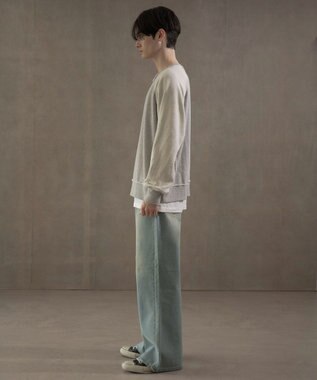 WEGO インサイドアウトラグランプルオーバー 杢グレー