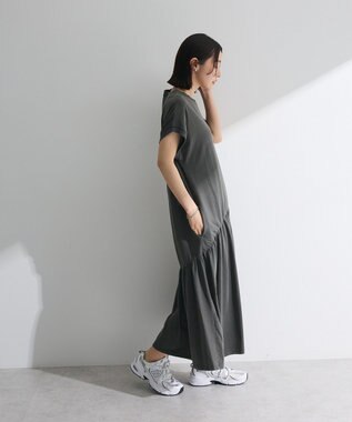 Green Parks ・ＳＵＧＡＲ　ＳＰＯＯＮ　フレンチギャザーカットワンヒ Charcoal Gray