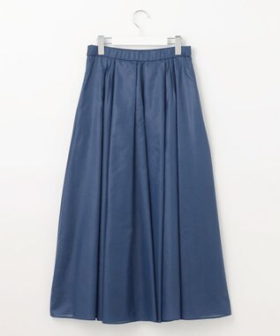 自由区 【洗える・XSサイズあり】シアーシャイニー スカート ダルブルー系