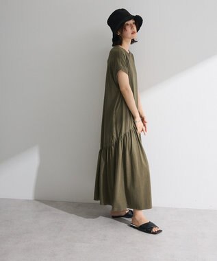 Green Parks ・ＳＵＧＡＲ　ＳＰＯＯＮ　フレンチギャザーカットワンヒ Khaki