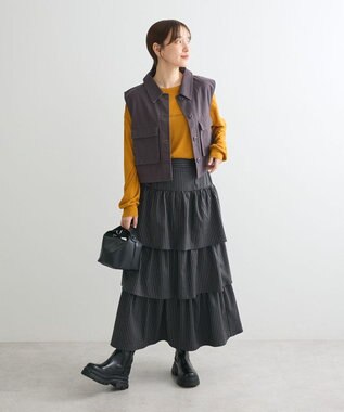 Green Parks シアーロゴ長袖プルオーバー Orange