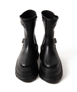 WEGO 厚底ボリュームエンジニアブーツ ブラック