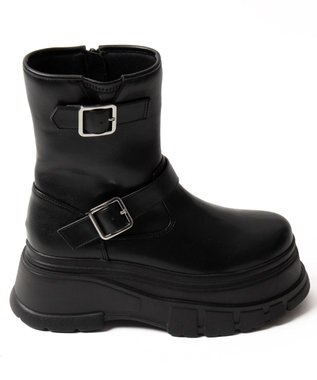 WEGO 厚底ボリュームエンジニアブーツ ブラック