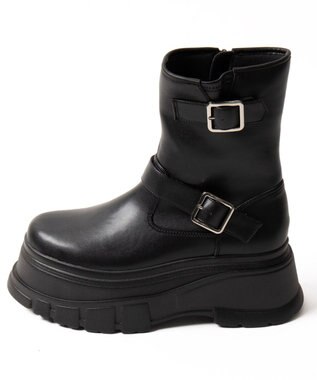 WEGO 厚底ボリュームエンジニアブーツ ブラック