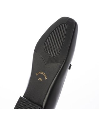 MODE ET JACOMO <noyau>スクエアトゥビット付きヒールローファー ブラック