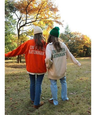 Green Parks バックロゴプリントスウェット Orange