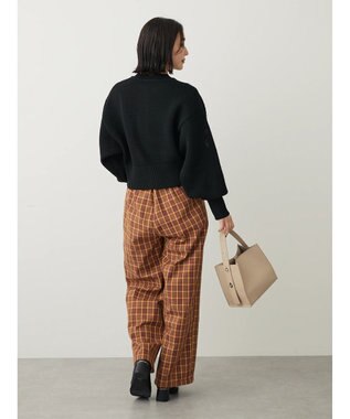 Green Parks ・ＥＬＥＮＣＡＲＥ　ＤＵＥ　チェックワイドパンツ Brown