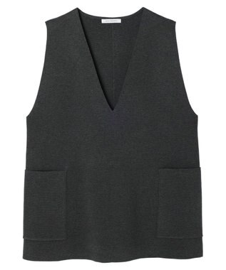AMERICAN HOLIC ＶネックＷポケットニットベスト Gray Mixture