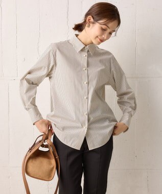 組曲 【ボウタイ付き】メッセージシャーティング シャツ アイボリー系1