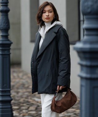 ICB L 【洗える】ソフトカシミヤミックス ジップアップ ニットパーカー トープ系