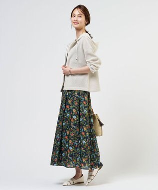 J.PRESS LADIES 【冷房対策に】ラッセルレース パーカー ベージュ系