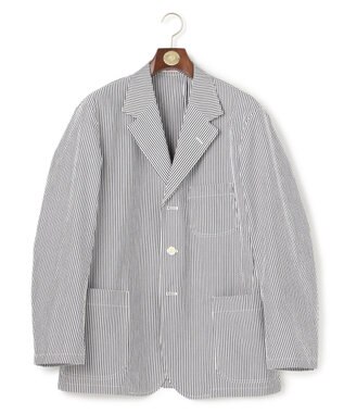 J.PRESS MEN 【J.PRESS ORIGINALS】Silk Seersucker 3B Sack Jacket / Japan Made ネイビー系1