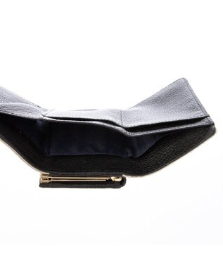 UNBILLION ペルケ perche / ハラコタイプチェック柄3つ折り財布 ブラックチェック