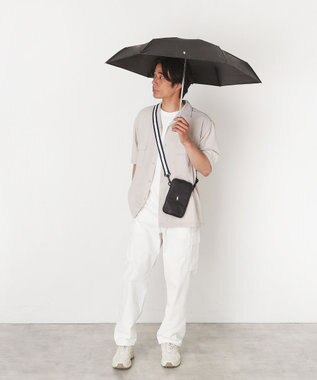 MOONBAT 【WEB限定セット/UV遮蔽率100％】POLO RALPH LAUREN （ポロ ラルフローレン）サコッシュ付き 晴雨兼用 折りたたみ傘 ポロポニー ブラック
