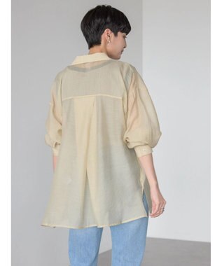 AMERICAN HOLIC シアーＣＯＯＬポケット付きルーズシャツ Light Beige