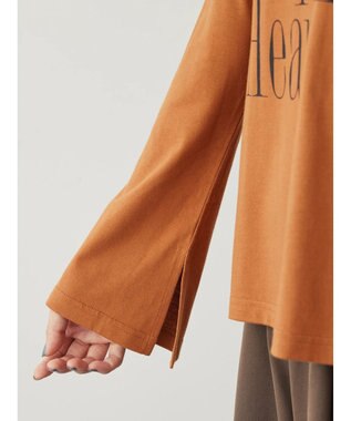 Green Parks ・Ｐｅｔｉｔ　Ｆｌｅｕｒ　ロゴｐｔフレアスリーブロンＴ Brown