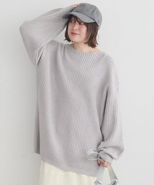 earth music&ecology 【毛玉防止 / 洗濯機洗い可】アンチピリングクロスネックルーズニット