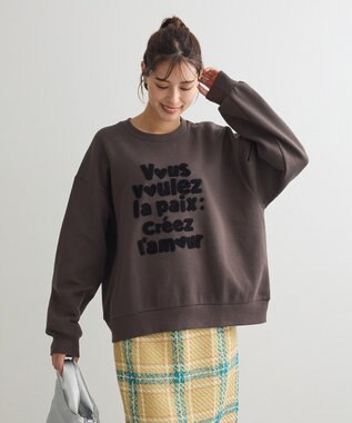 Green Parks ・ＤＯＵＢＬＥ　ＦＬＡＧＳ　サガラ刺繍スウェット Charcoal Gray