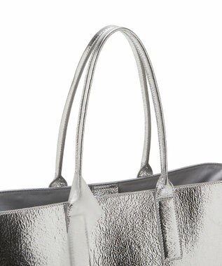 TOPKAPI 【TREASURE TOPKAPI】メタリック トート バッグ シルバー