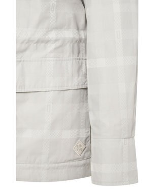 DAKS シグネチャーチェック ジャカードサファリブルゾン ライトグレー