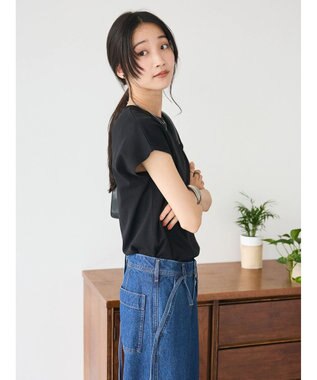 CRAFT STANDARD BOUTIQUE スムースフレンチスリーブプルオーバー Black