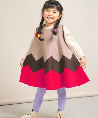 ami amie ノースリーブギザギザワンピース 85cm～130cm
