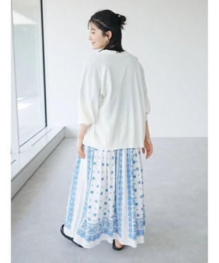 CRAFT STANDARD BOUTIQUE UVカット/接触冷感/マシンウォッシャブル/Vネックニットカーディガン Ivory