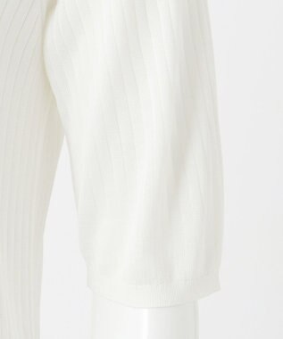 23区 【エステータ】シルクリブ 半袖ニット ホワイト系