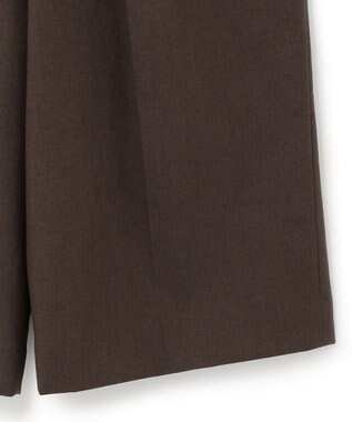 ICB 【洗える】 LooseWeave タックショートパンツ ダークブラウン系
