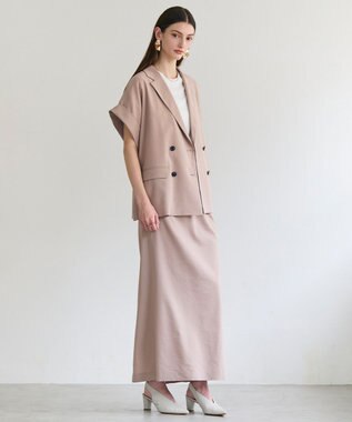 BEIGE， SPINEL / ハーフスリーブ ダブルジャケット Milk Tea