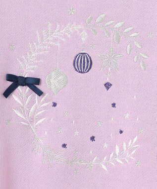 組曲 KIDS 【110-140㎝】オーナメント刺繍 トレーナー ライラック系