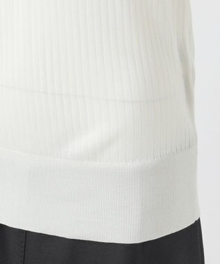 23区 【エステータ】シルクリブ 半袖ニット ホワイト系