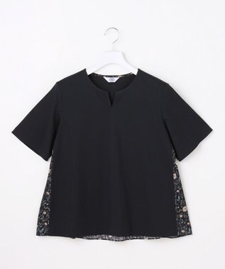 J.PRESS LADIES S 【一枚で着映え】LIBERTYコンビ バックデザイン カットソー ネイビー系