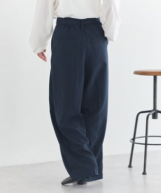 earth music&ecology 【予約】アソートツータックベルトパンツ ネイビー