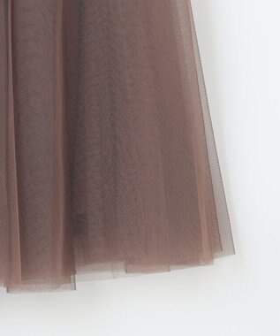 ANY 【ウエストゴム】チュールフレアースカート モカ