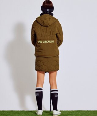 PW CIRCULUS 【撥水加工 / ストレッチ】【WOMEN】キルティング中綿ブルゾン ゴルフウェア レディース カーキ系