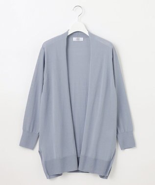 J.PRESS LADIES L 【洗える・UVケア】サマー カーディガン ダルブルー系