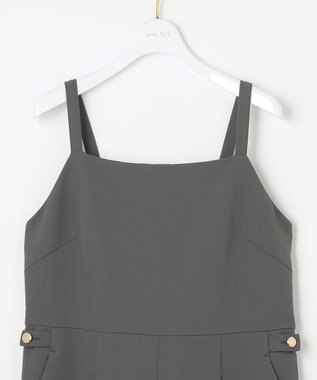 ANY SIS 【洗える】オールインワン サロペット グレー