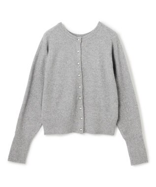 UNFILO 【前後着用 可能】ふわふわニット 2WAY パールボタンカーディガン グレー