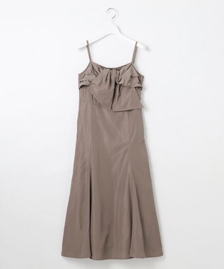 Feroux 【洗える】リボン キャミドレス ダークブラウン系