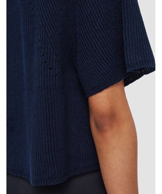 JOSEPH 【洗える】リネンブレンド　ショートスリーブニット Navy