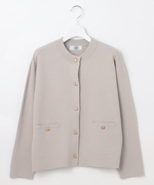 J.PRESS LADIES 【洗える】VIS/PE ROME ニット カーディガン グレージュ系