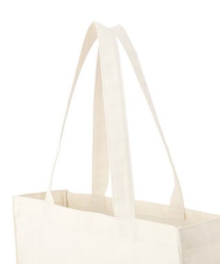 Maison de FLEUR ブランドロゴ刺繍スクエアトートバッグ Ivory