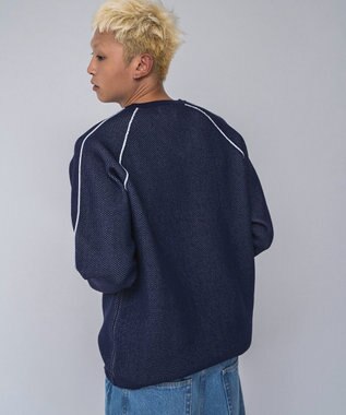 WEGO 【ユニセックス着用ITEM】ゲームロゴメッシュジャガードプルオーバー ネイビー