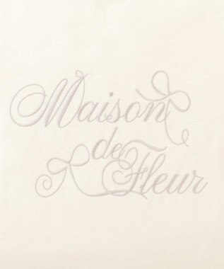 Maison de FLEUR ブランドロゴ刺繍スクエアトートバッグ Ivory