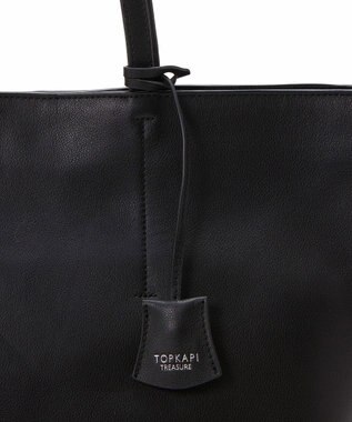 TOPKAPI 【TREASURE TOPKAPI】フロントステッチ　レザーA4トートバッグ ブラック