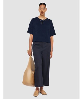 JOSEPH 【洗える】リネンブレンド　ショートスリーブニット Navy