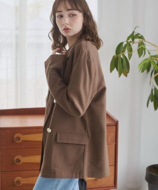 WEGO 【ANGIE VINTAGE】リネンライクジャケット ブラウン