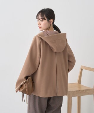 earth music&ecology 【フード取り外し可】2WAYフードコート Beige